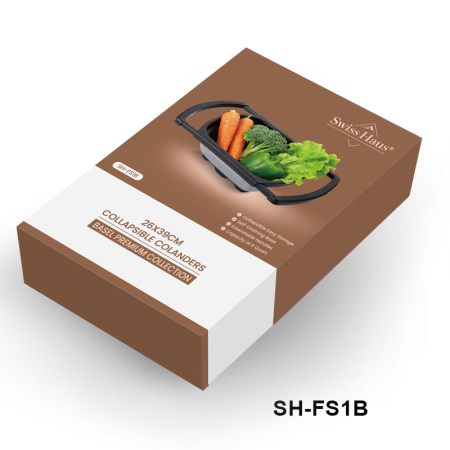 Strecuratoare pliabila pentru legume Swiss Haus-Bakeware, polipropilena, 26x39 cm, negru [2]