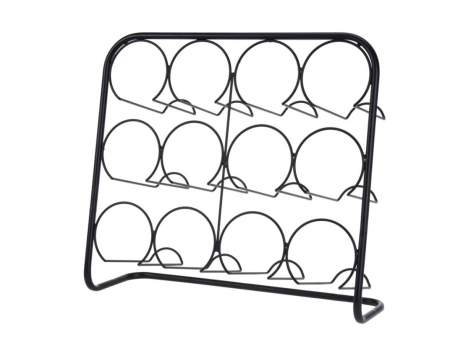 Suporturi si accesorii vin - Suport 12 sticle vin Home&Styling Collection, metal, 45x14x38 cm, negru