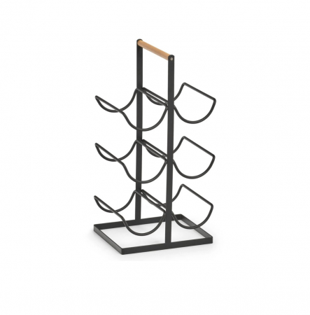 Suporturi si accesorii vin - Suport 6 sticle vin Zeller, metal, 23.5x20x46 cm, negru