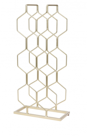Wine racks and accessories - Home&Styling Collection 8-bottle wine rack, metal, 23x11x48 cm, gold