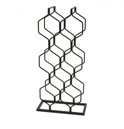 Suporturi si accesorii vin - Suport 8 sticle vin Home&Styling Collection, metal, 23x11x48 cm, negru