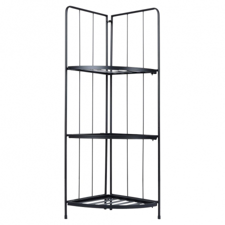 Suport de colt pliabil pentru flori Koopman, metal, 42x30x90 cm, negru [7]