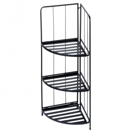 Suport de colt pliabil pentru flori Koopman, metal, 42x30x90 cm, negru [2]