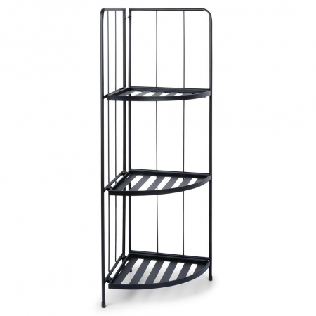 Suport de colt pliabil pentru flori Koopman, metal, 42x30x90 cm, negru [8]