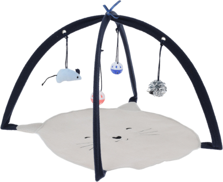 Accesorii pisici - Suport de joaca pentru pisici Excellent Houseware, poliester/metal, 40x46x36 cm, gri/negru