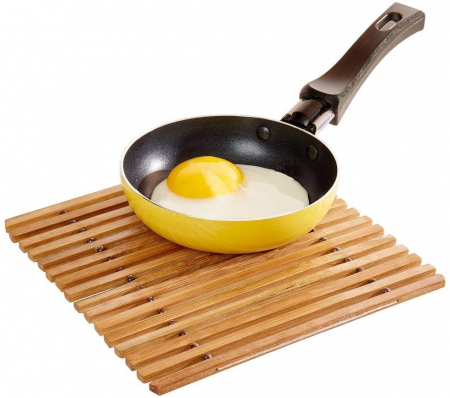 Suport pentru oala Excellent Houseware, bambus, 18x18x0.6 cm, maro [4]