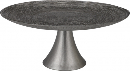 Suporturi prajituri - Suport prajituri Excellent Houseware, sticla/metal, 28x13 cm, argintiu