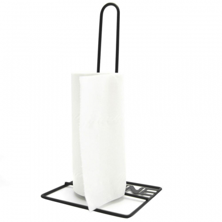 Excellent Houseware kitchen towel roll holder, metal, 13x15.5x30 cm, black [1]