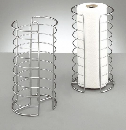 Zeller kitchen towel roll holder, metal, 14.5x30 cm, silver [1]