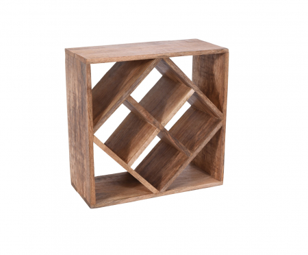 Suporturi si accesorii vin - Suport sticle vin Excellent Houseware, lemn, 33x15 cm, maro