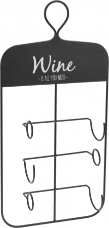 Accesorii Bauturi - Suport sticle vin Excellent Houseware, metal, 31x12x60 cm, negru