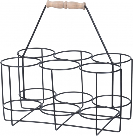 Suporturi si accesorii vin - Suport sticle vin Home&Styling Collection, metal, 28x19x28.5 cm, negru