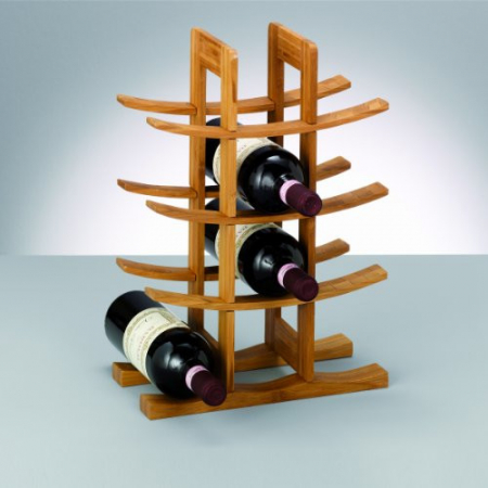 Suport sticle vin Zeller, bambus, 29x16x42 cm, maro [1]
