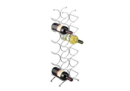 Suporturi si accesorii vin - Suport sticle vin Zeller, otel cromat, 21.5x15.5x67.5