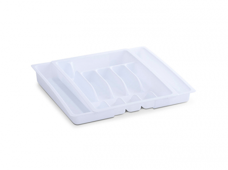 Suporturi pentru tacamuri - Suport tacamuri extensibil Zeller, plastic, 29-50x38x6.5, alb