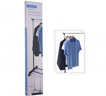 Suport umerase Excellent Houseware, otel inoxidabil/polipropilena, 80x43x160 cm, argintiu/negru [1]