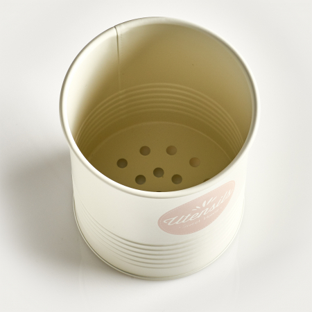 Zeller-Sweet Home kitchen utensil holder, metal, 11.2x15 cm, white/pink [2]