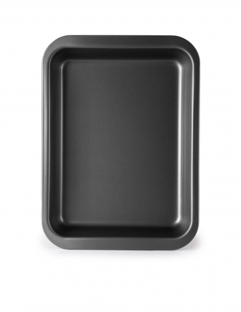 Tavi copt - Tava copt Ibili-Karamel, otel carbon, 22x28x4.7 cm, rosu/negru