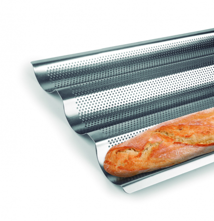 Ibili-Classica perforated baking tray, stainless steel, 38x25 cm, shiny silver [1]