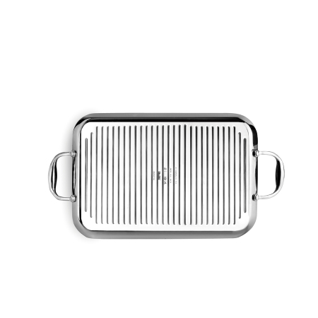 Triply Natural Ridged Grill Pan Ibili, stainless steel, 38 x 25 x 3 cm,silver [2]