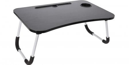 Articole pentru servire - Tava/Masa servire Excellent Houseware, MDF/metal, 60x40x28 cm, negru