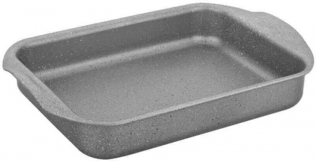Cookware - OMS tray, aluminum, 35x27x7 cm, brown