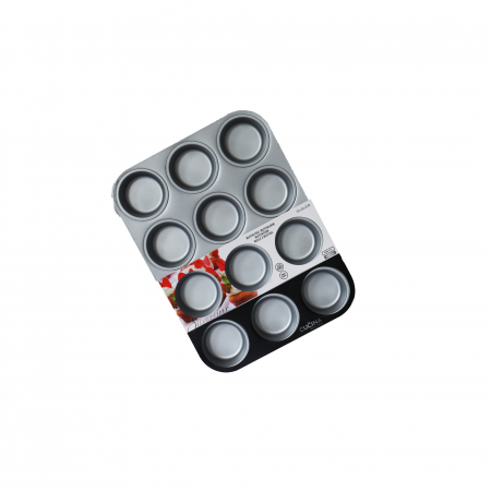 Tava pentru briose Koopman-Excellent Houseware, otel, 37x29x20 cm, gri [2]