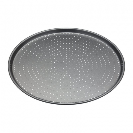 Vase pentru gatit - Tava perforata pizza Ibili-Clasica, otel inoxidabil, 28 cm, argintiu