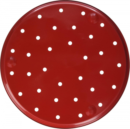 Tava perforata pizza Ibili-Venus, aluminiu, 28x1.8 cm, negru/rosu [3]