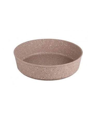 Tavi copt - Tava rotunda OMS, aluminiu/granit, 26 cm, maro