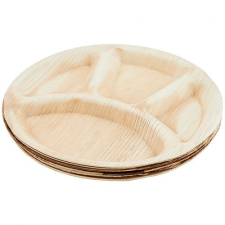 Set 6 tavi servire compartimentata Judge Pure Leaf, frunze de palmier, 30 cm, maro [1]