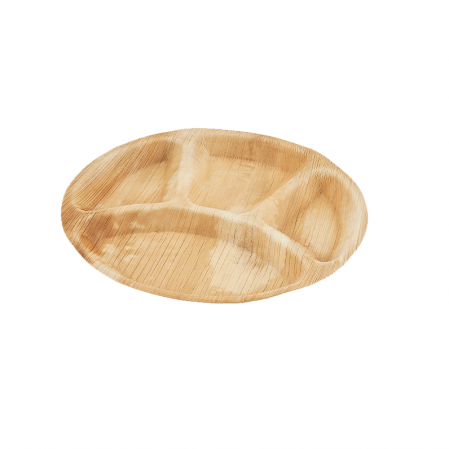 Articole pentru servire - Set 6 tavi servire compartimentata Judge Pure Leaf, frunze de palmier, 30 cm, maro