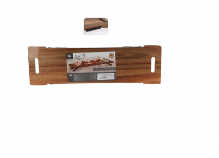 Tava servire Excellent Houseware, acacia, 67x20 cm, maro [1]