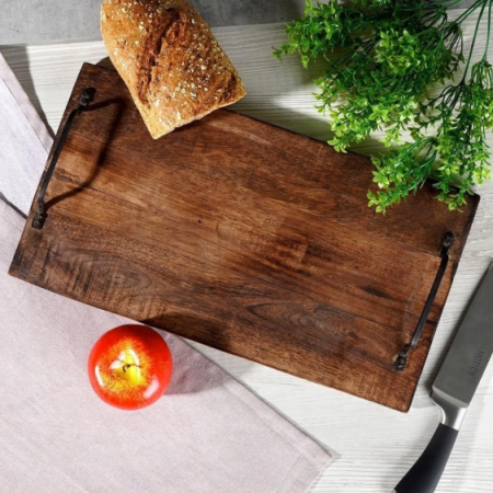 Tava servire Excellent Houseware, lemn de mango, 40x21 cm, maro [2]