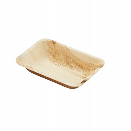 Articole pentru servire - Set 6 tavi servire Judge Pure Leaf, frunze de palmier, 19x15 cm, maro