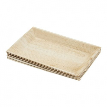 Set 6 tavi servire Judge Pure Leaf, frunze de palmier, 25x15 cm, maro [0]