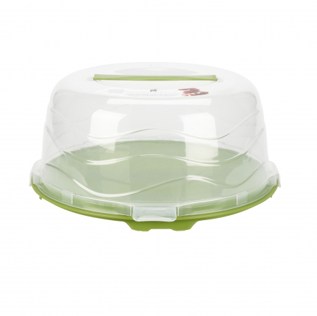 Kitchen - Excellent Houseware cake serving and transport tray, polypropylene, 33x16 cm, green