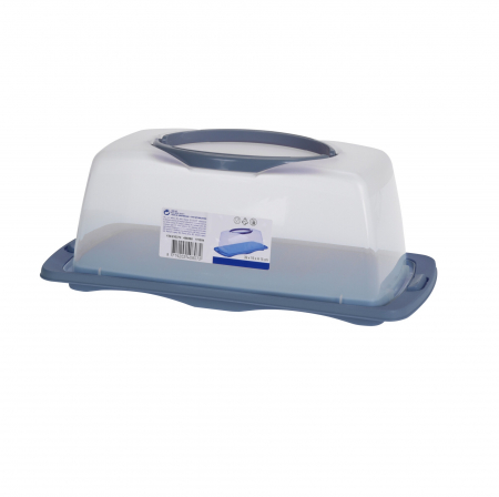 Articole pentru servire - Tava servire si transport prajituri Excellent Houseware, polipropilena, 40x20x15 cm, albastru