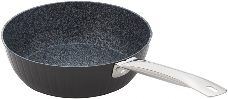 Cookware - Judge Evertough deep frying pan, stainless steel/aluminum, 24 cm, black/silver