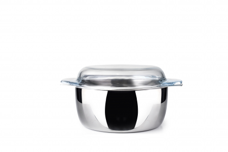 Cookware - Ibili frying pan with basket and lid, 18/10 stainless steel, 20 cm, 2 l, silver