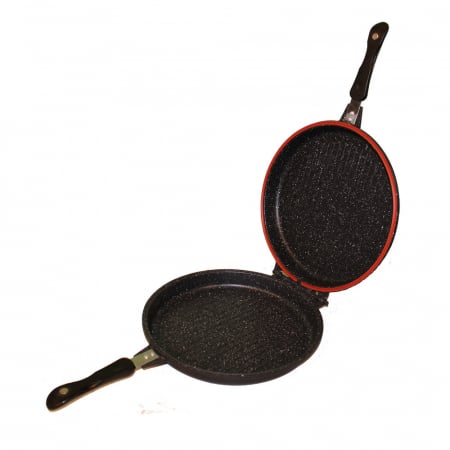 Berni Group-Sanity Stone double grill pan, 32x7.5 cm, aluminum, anthracite [1]