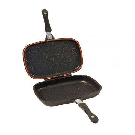 Berni Group-Sanity Stone double grill pan, 36x25x7.5 cm, aluminum, anthracite [1]