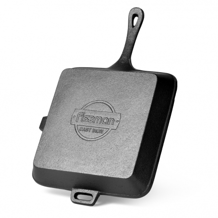 Tigaie grill Fissman, 26x4.5 cm, negru, fonta [1]