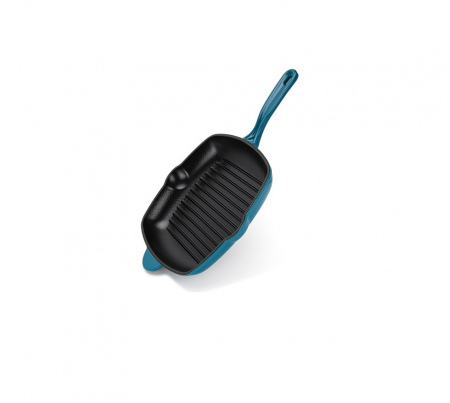 Tigaie grill Fissman, fonta emailata, 27x27x5 cm, albastru [3]