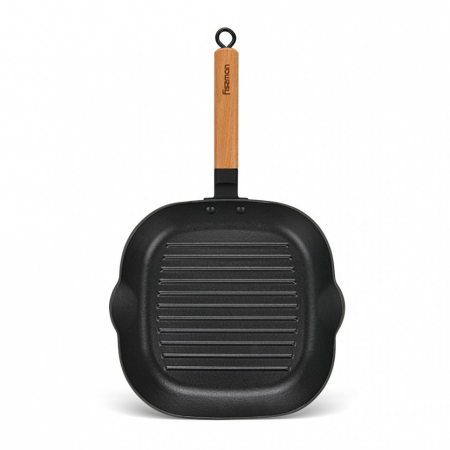 Fissman grill pan, enameled cast iron/wood, 28x28x3 cm, blue [2]