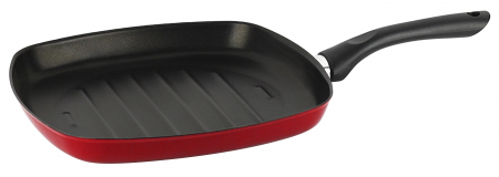 Tigai - Tigaie grill Magefesa-Maison, aluminiu, 27x3.5 cm, rosu