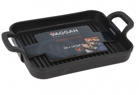 Tigaie grill Vaggan, fonta, 20x18x3 cm, negru [1]
