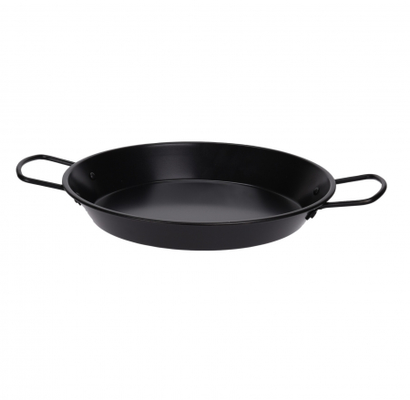 Tigaie paella Excellent Houseware, otel carbon, 30x3 centimetri, negru [0]