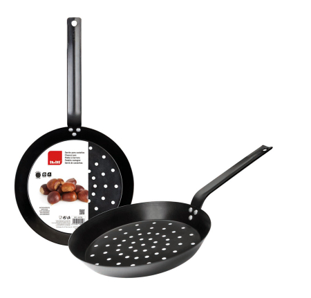 Deep - Chestnut frying pan Ibili, steel, 26x3,5 cm, black
