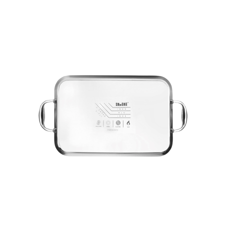 Triply natural flat grill pan Ibili, stainless steel, 38 x 25 x 3 cm,silver [2]